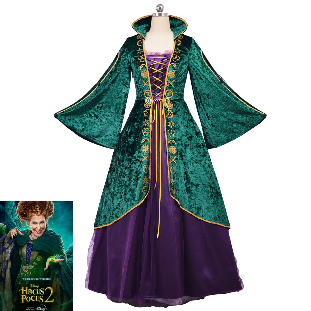 Halloween Cosplay Performance Wear Medieval Elf Fairy Fantasy Costume Dress