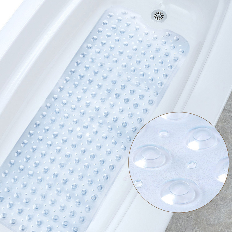 100 x 40cm Extra Long PVC Bath Tub Mat Anti-slip Bathtub Mat