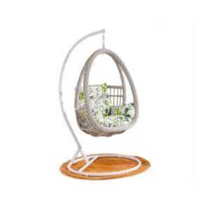 Children safe comfortable small flower basket rattan hanging chair hammock swing chair