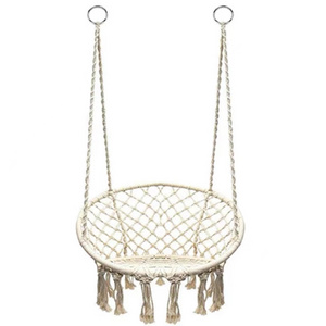 Factory price Macrame Hanging Hammock Seat Columpio Swing Indoor Outdoor Rope Patio macrame swing chair