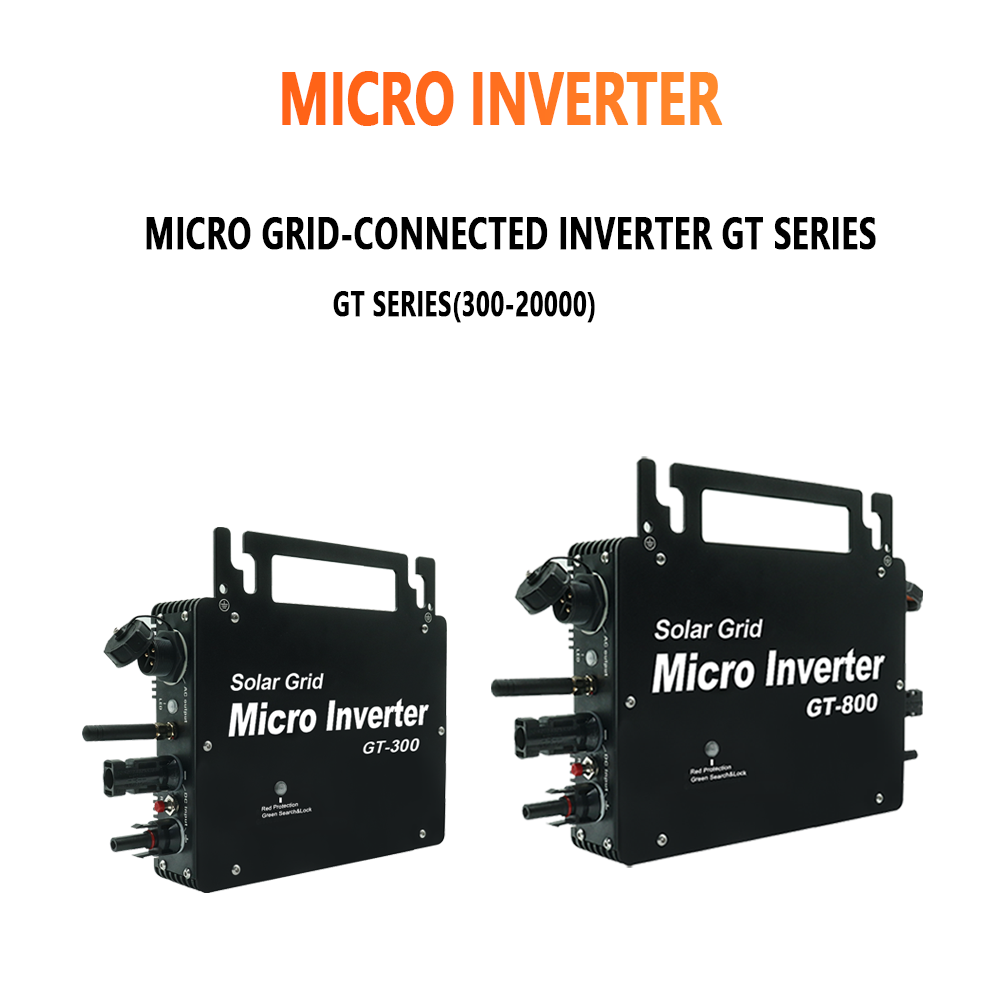 GT Micro Inverter 300W 230V AC Plug Microinverter IP66 Bluetooth App Micro Inverter gt 300