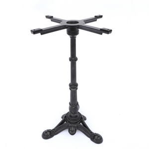 French Bistro Black Metal Table Leg Cast Iron 3 Leg Table Base For Restaurant Furniture Table