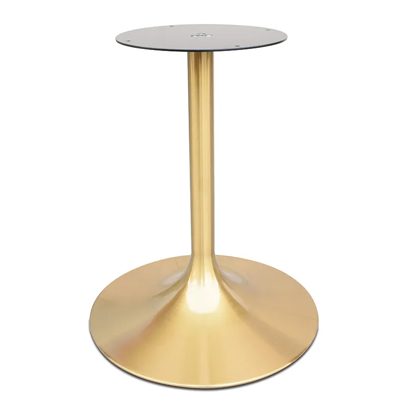 Metal Pedestal Iron Trumpet table legs feet stand simple round hotel coffee restaurant Tulip table base