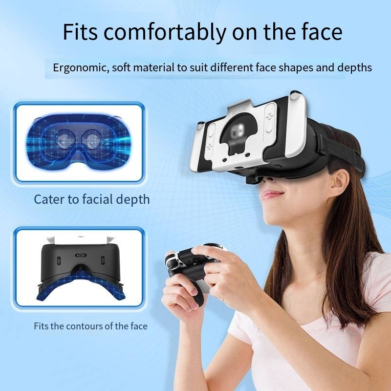 DEVASO 3D stereoscopic HD VR glasses are suitable for Nintendo Switch OLED game console Star Brawl Brawl mobile game movie 3D