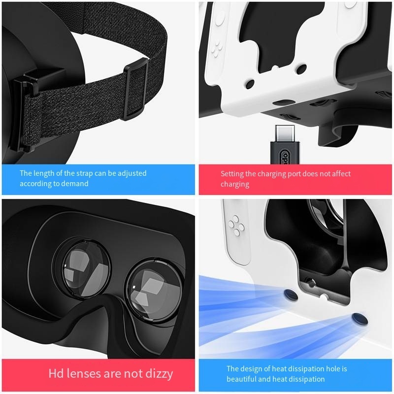 DEVASO 3D stereoscopic HD VR glasses are suitable for Nintendo Switch OLED game console Star Brawl Brawl mobile game movie 3D