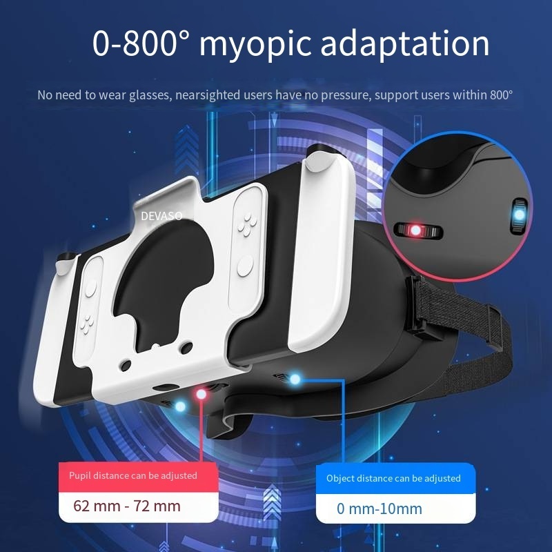 DEVASO 3D stereoscopic HD VR glasses are suitable for Nintendo Switch OLED game console Star Brawl Brawl mobile game movie 3D