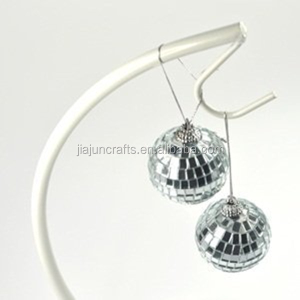 silver glass small cheap disco mirror ball for Christmas tree decoration