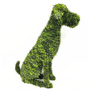 Wholesale Artificial Topiary Dog Animals Topiary Wire Frame For Garden Decoration