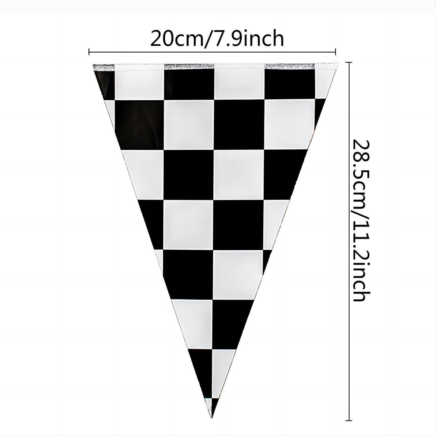 91Pcs Checkered Flag Party Supplies Racing Car Party Plates Black and White Tableware set  Plaid Disposable Dessert Paper