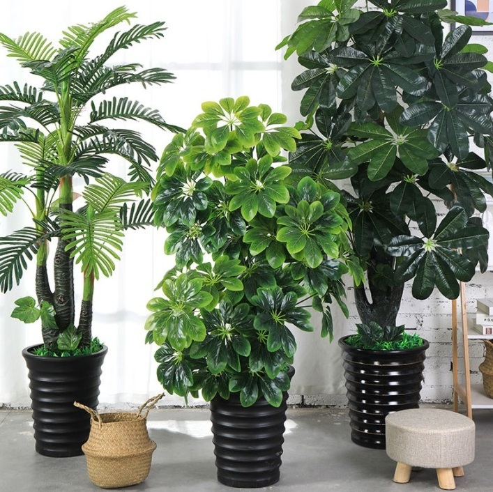 Wholesale Artificial Plants and Banana Trees Cheap Artificial Palm Bonsai Tree For Home Wedding Decoration