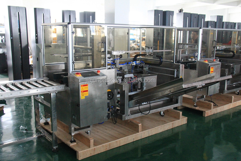 Good quality food grade stainless steel automatic carton erector machine with ORMON electric parts carton erector