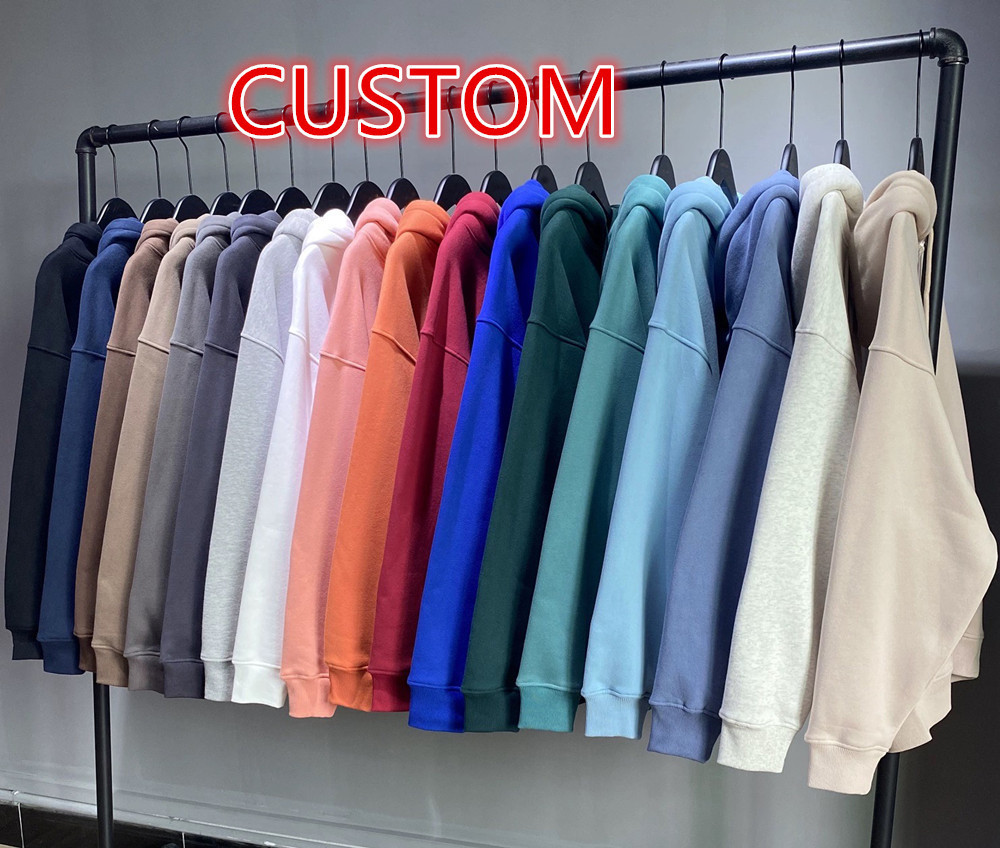 Wholesale unisex plain cotton pullover hoodie 80 cotton 20 polyester hoodies custom logo