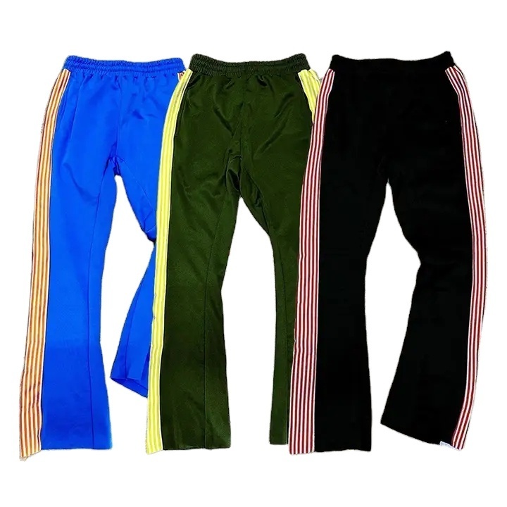 wholesale heavyweight loose wide leg baggy track pants custom color logo printed flared stacked sweatpants formal pants for men