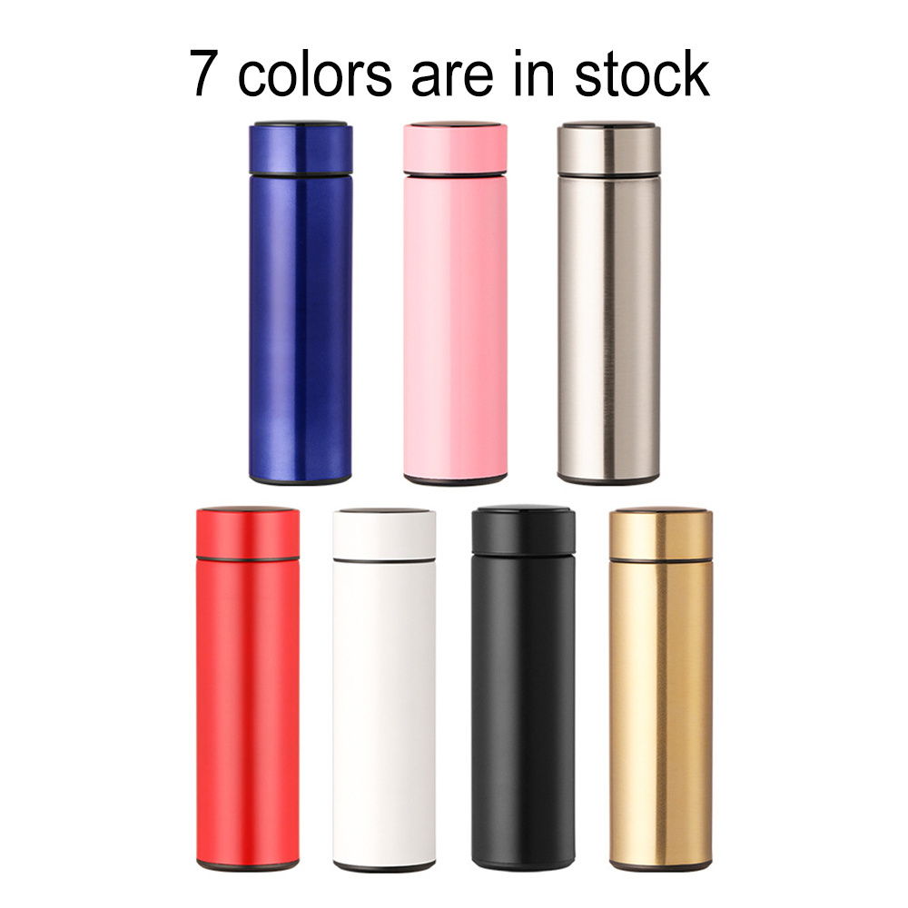 500ml smart mug custom digital vacuum flask led stainless steel smart water bottle