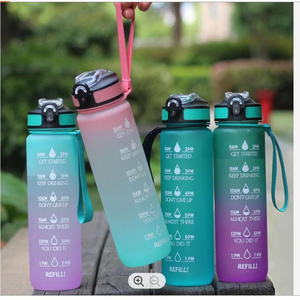 1000ml 500ml Trinkflasche plastic frosted tritan bpa free 1L sport kid gym 32oz motivational water bottle with custom logo