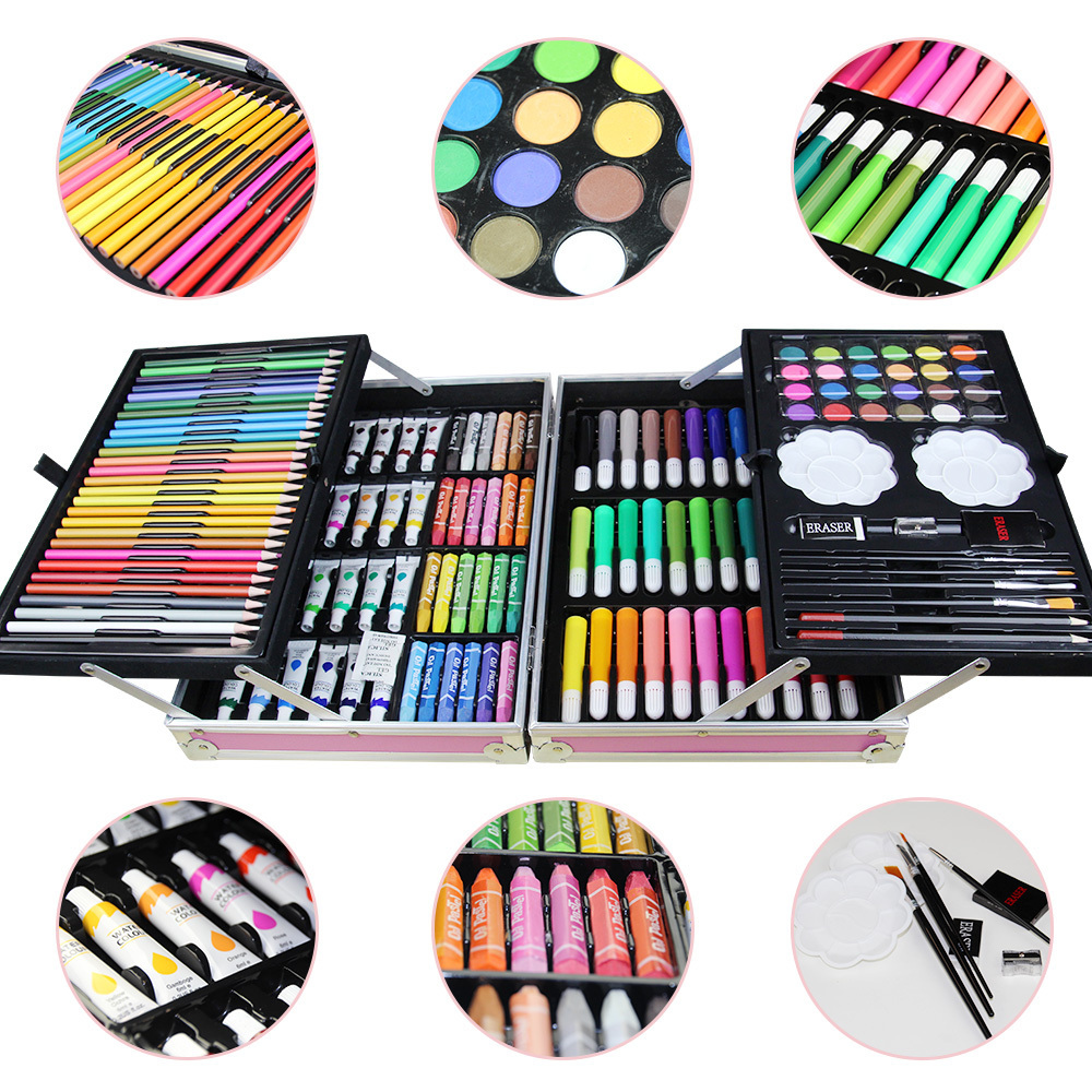 Art Crafts Set 145 Pack Art Supplies Case Painting Coloring Drawing Art Kits for Kids