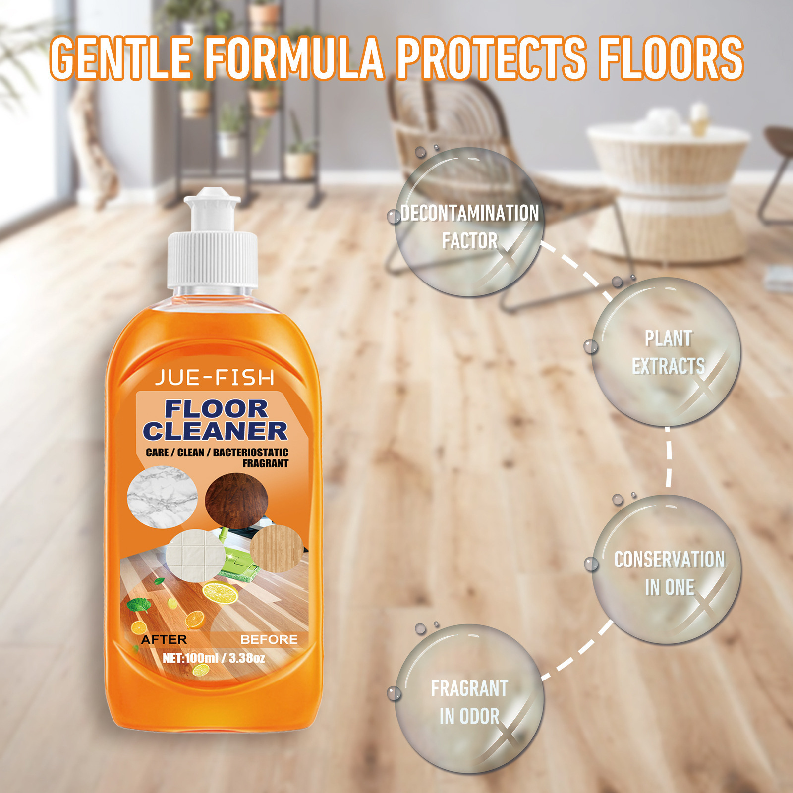 Best Seller Product Biological Floor Cleaner Liquid Eliminating Musty And Unpleasant Smell