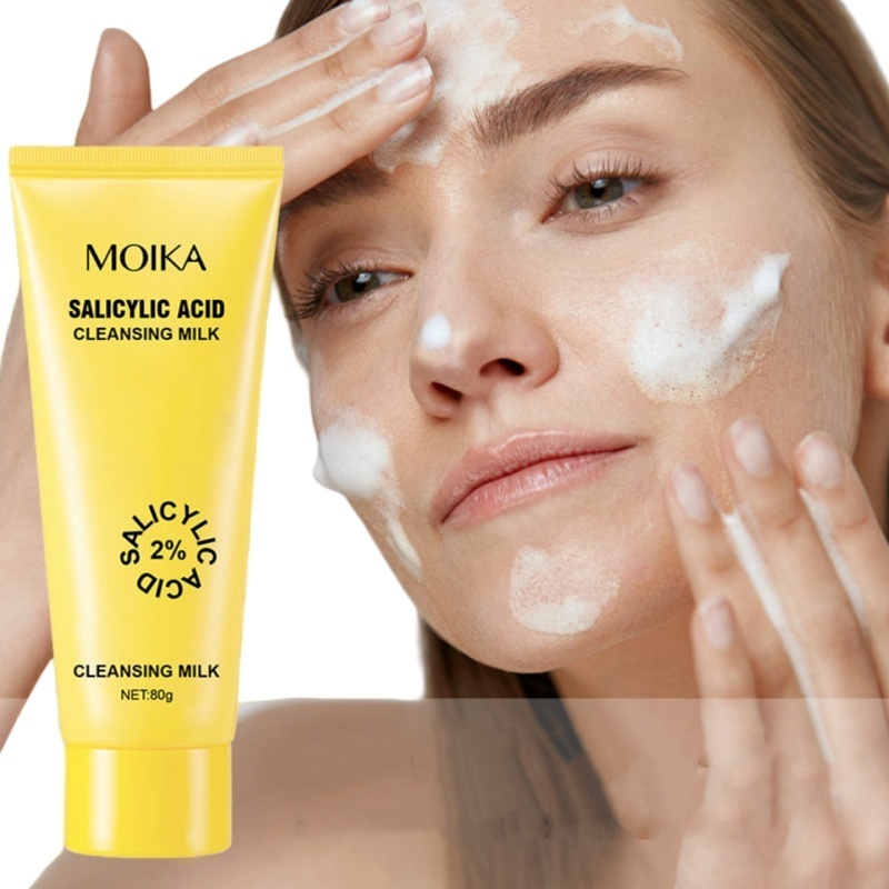 New Arrival Salicylic Acid Acne Removing Facial Cleanser Milk Oil Control Moisturizing Face Cleansing Milk