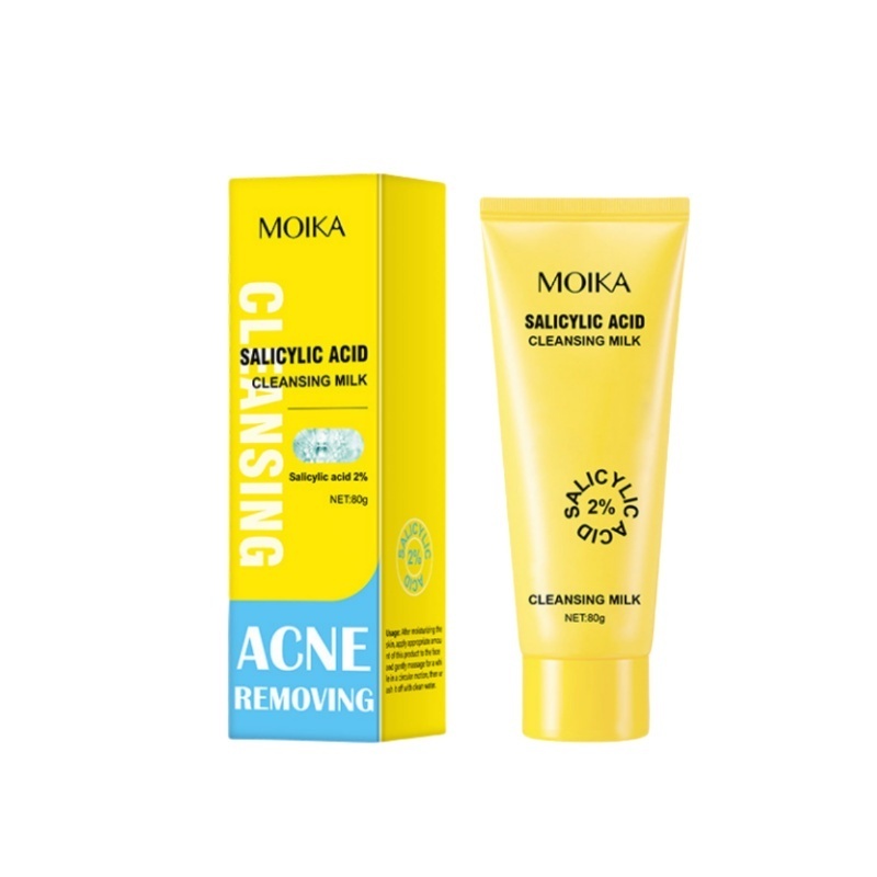 New Arrival Salicylic Acid Acne Removing Facial Cleanser Milk Oil Control Moisturizing Face Cleansing Milk