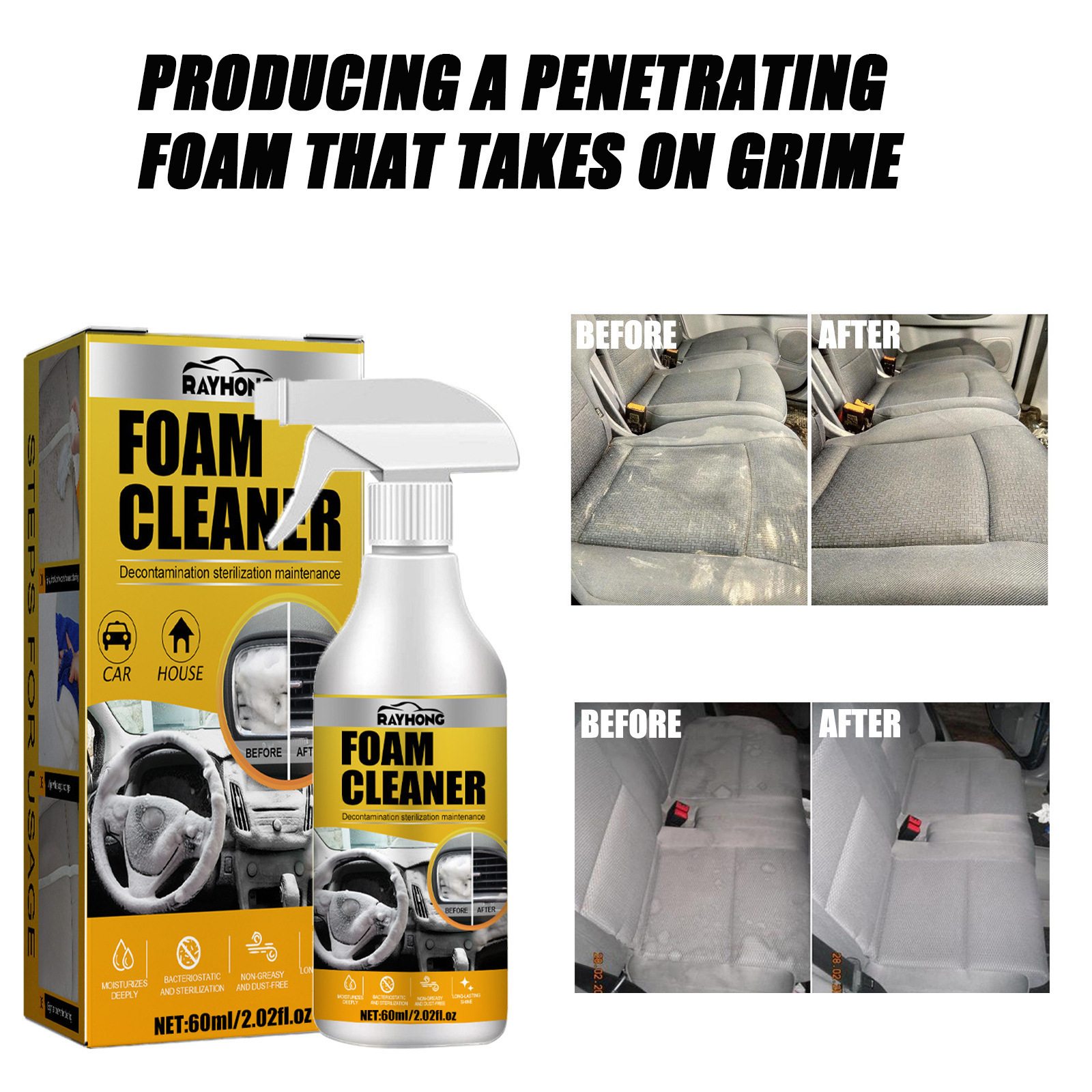 Car Care Products Interior Spray Cleaning Detergent Best Wash Shine Liquid detailing Washing