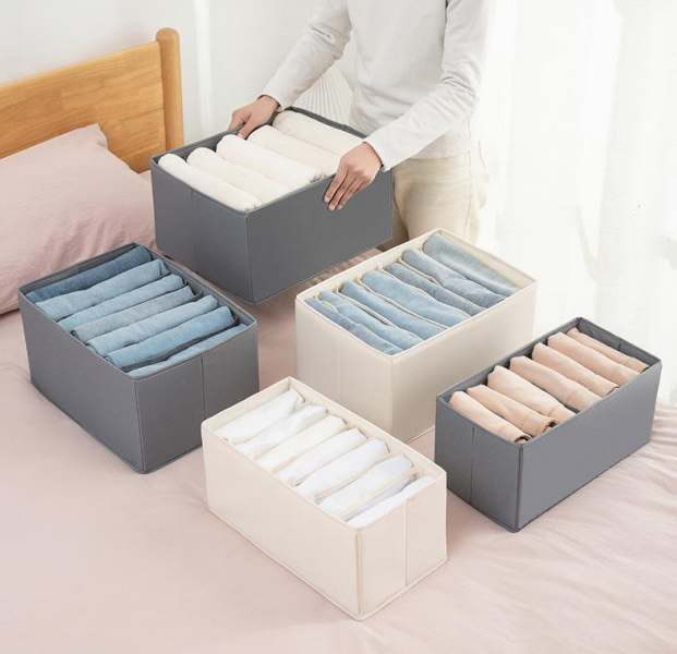 Hot Selling amazom shopping Household Xl Foldable PP Non Woven Wardrobe Organizer Closet Clothes Jean tshirt  Storage Box