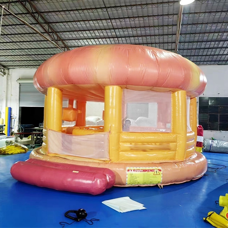 Most Popular advertising inflatable burger inflatable bouncing food house kids inflatable bounce house