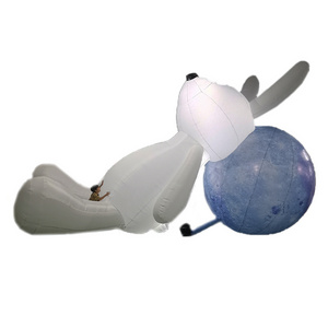 Factory Customized giant inflatable moon ball Inflatable Moon Ball with Rabbit with LED Light for Event Decoration