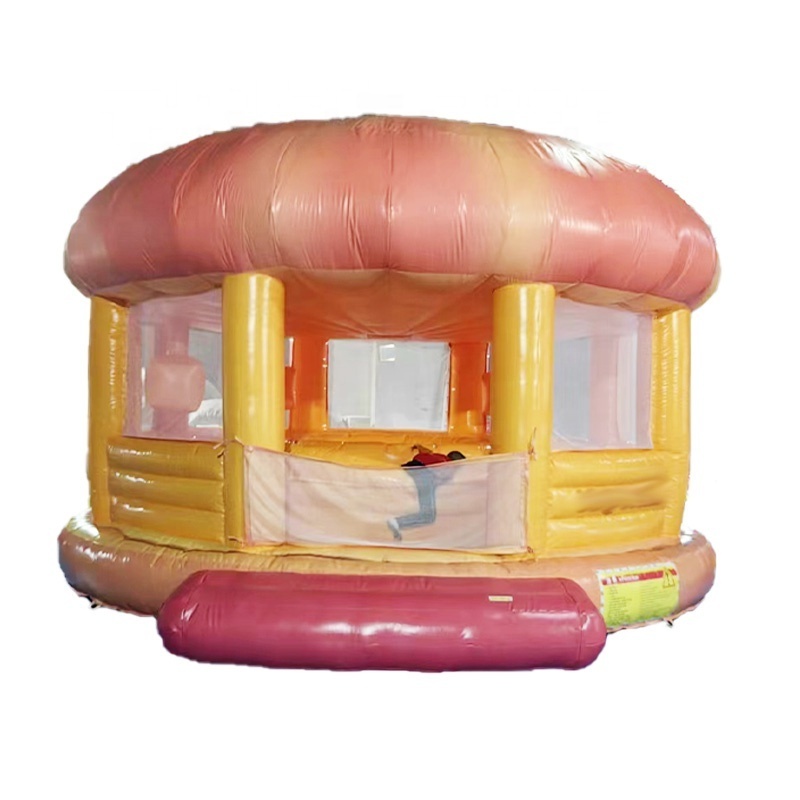 Most Popular advertising inflatable burger inflatable bouncing food house kids inflatable bounce house