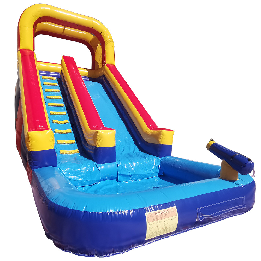 Commercial grade Double lane waterslide with water slides pool slide giant inflatable water slide for adult