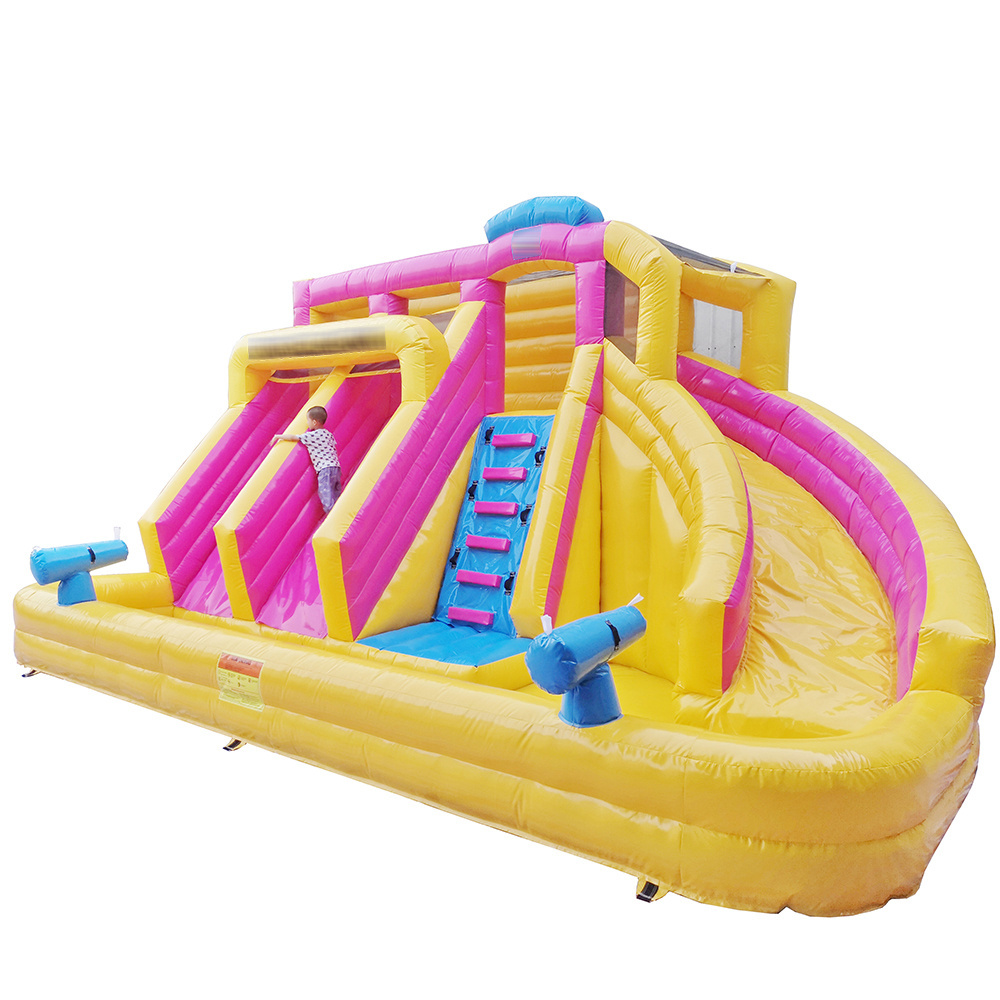 Factory direct sale  Inflatable Bounce Multi-purpose Rock Climbing Inflatable Castle Inflatable water slide with pool for kid's