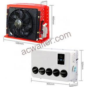 24v Auto Air Conditioning Electric Parking Cooler Van Car Air Conditioner For Engineering Machinery Excavator Truck