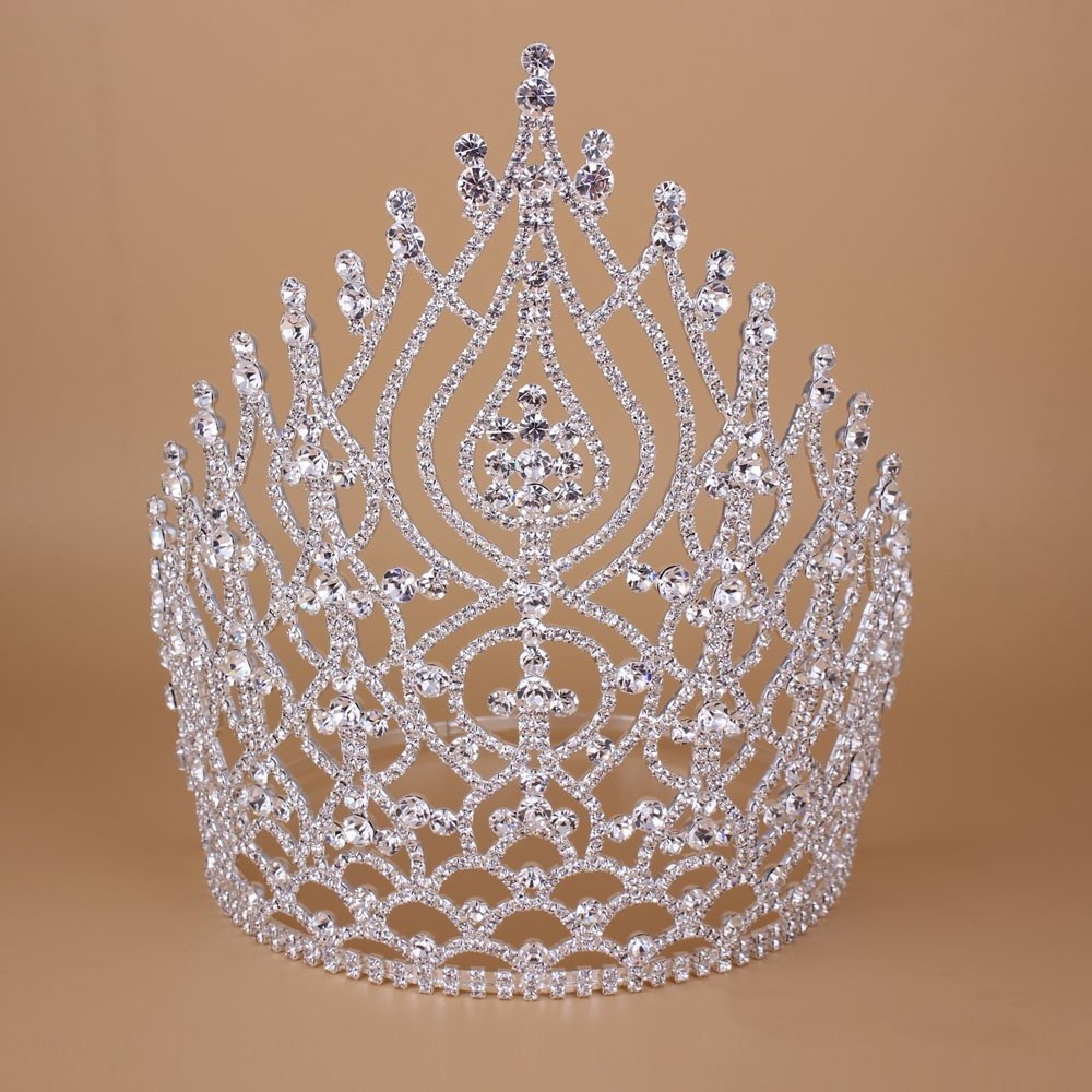 2015 China Supplier Cheap Large Tall Miss Beauty Pageant Tiara Crown