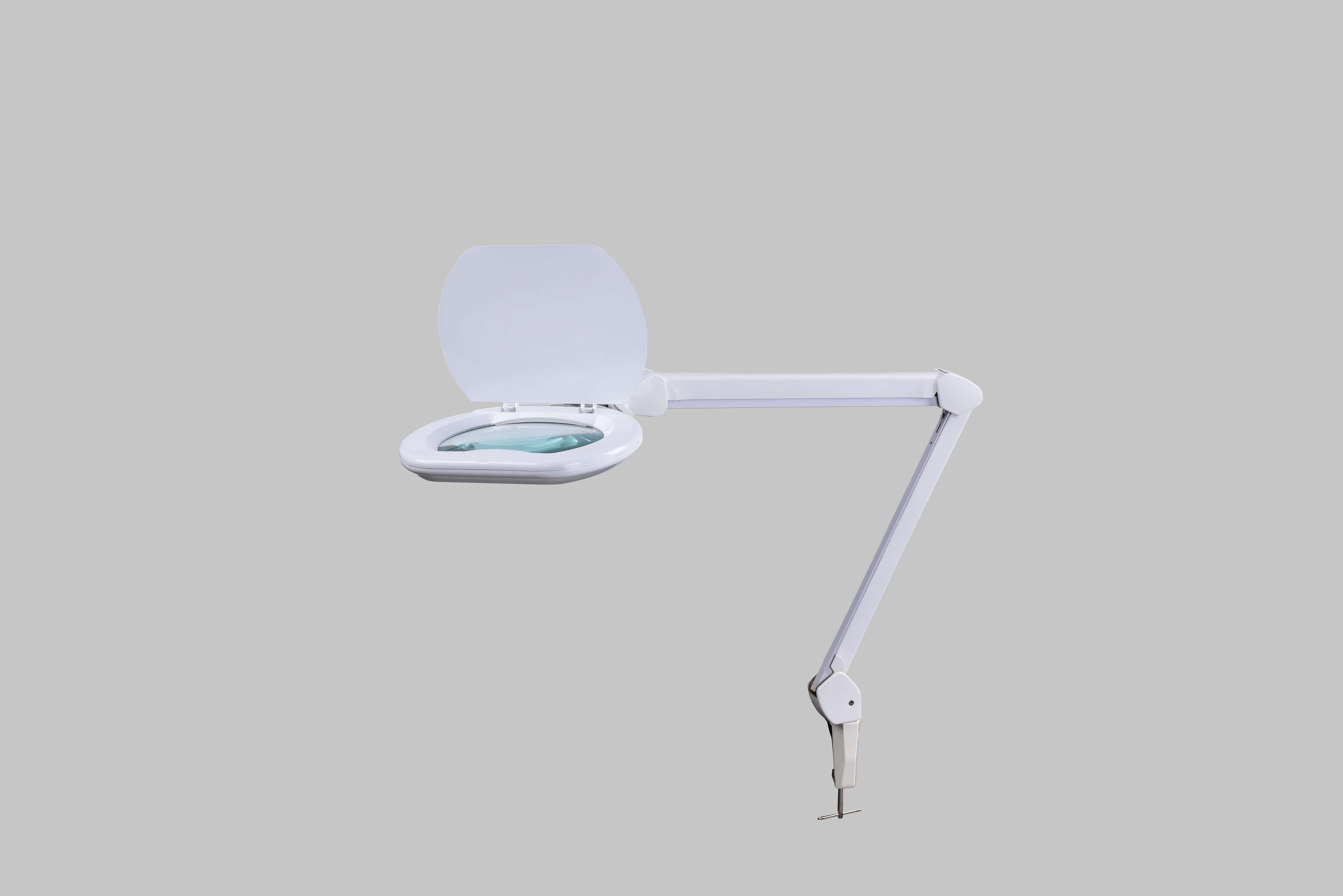 Flexible Task Lamp With Magnifying Glass Eye-care Swing Arm Led Reading Light Table Clamp Lamp