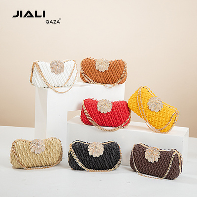 QAZA hot sell luxury rhinestone women evening clutch bags 2023 new designer fashion trending ladies party chain shoulder purse BestSuppliers