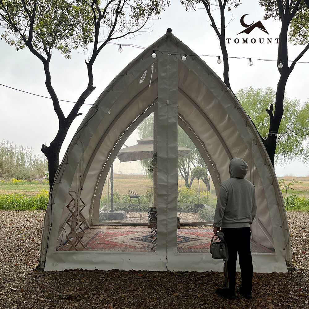 Custom Luxury Resort Tents 850G Tensile membrane Outdoor 4*4m Wedding Party sailboat catering tent For Glamping