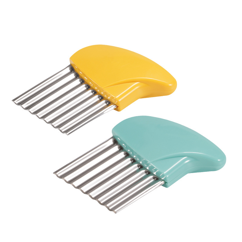 Handheld Potato corrugated Slicer Cutter French Fry Cutter Crinkle Cutter With Wave Shape Knife vegetable chopper