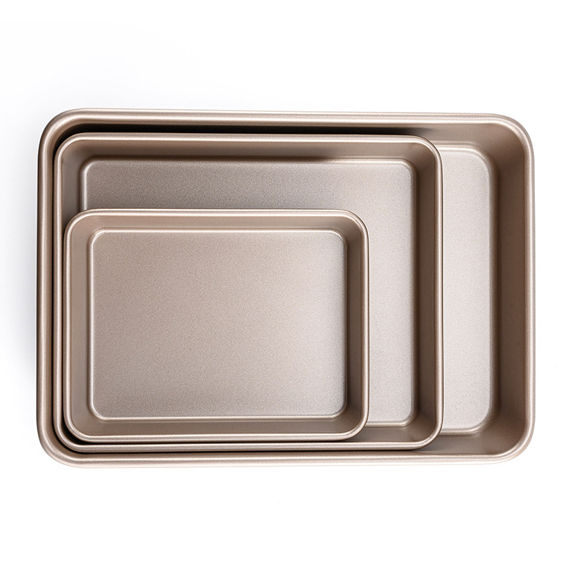 Heavy-duty carbon steel baking cookie bread dish 10/13/15.5 inch Cake tin thickened non-stick rectangular deep baking pan