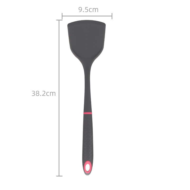 High Quality Food Grade Silicone Kitchen Tools Spatula Long Handle Spoon Cooking Nonstick Spatula with Long Handle