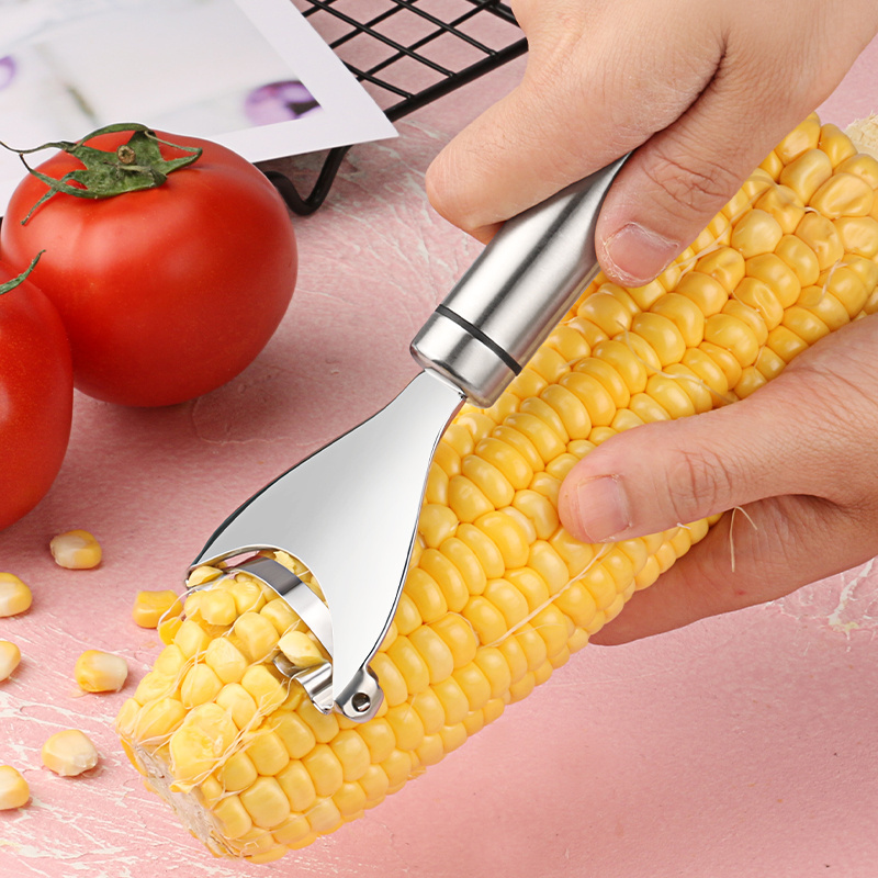 Fruit and Vegetable Tools Manual Stainless Steel Corn Stripper Remover Machine Corn Peeler