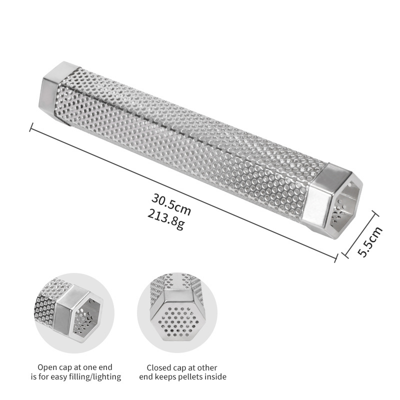 bbq accessories perforated tube hot or cold smoke generator portable pellet smoker box smoker tube bbq grill bbq tools