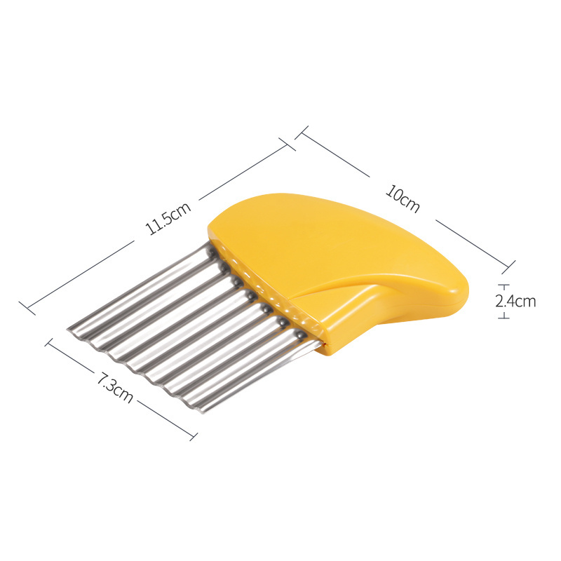 Handheld Potato corrugated Slicer Cutter French Fry Cutter Crinkle Cutter With Wave Shape Knife vegetable chopper