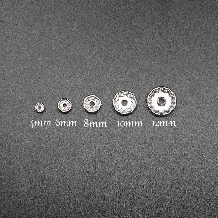 Spacer Beads 8mm Silver Plated Czech Crystal Rhinestone for Jewelry Making Loose Beads for Bracelets DIY