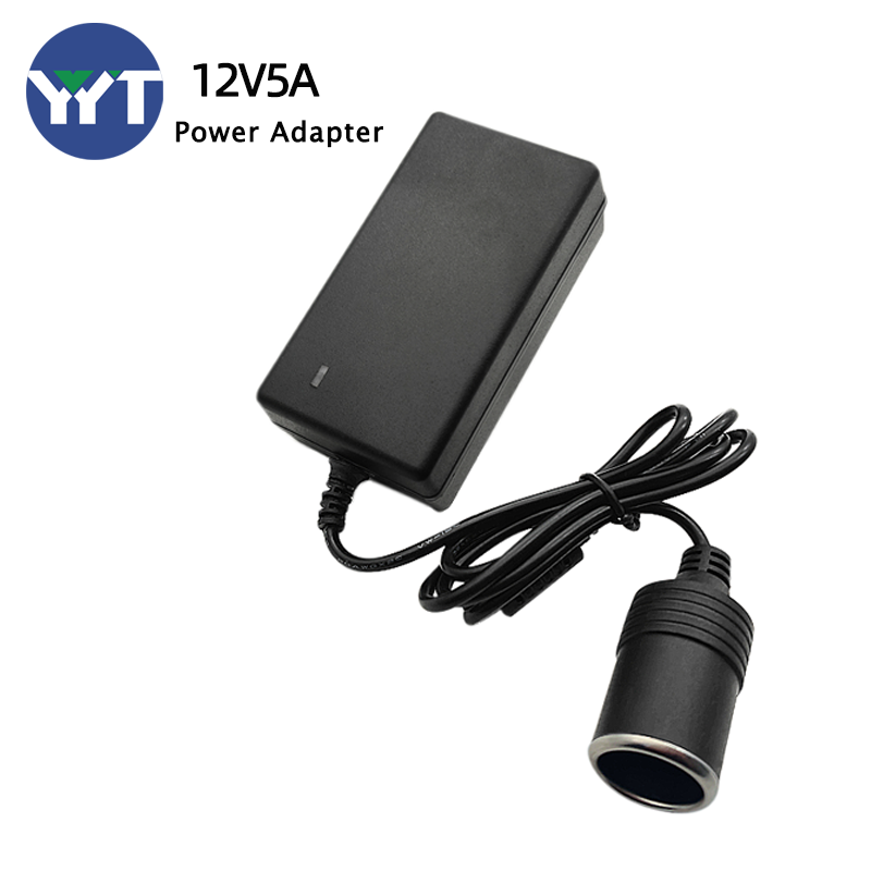 Ac To Dc 12v 5a 5amp 5000ma Power Adapter Car Cigarette Lighter Socket Charger Car fan recorder 220 to 12V60W