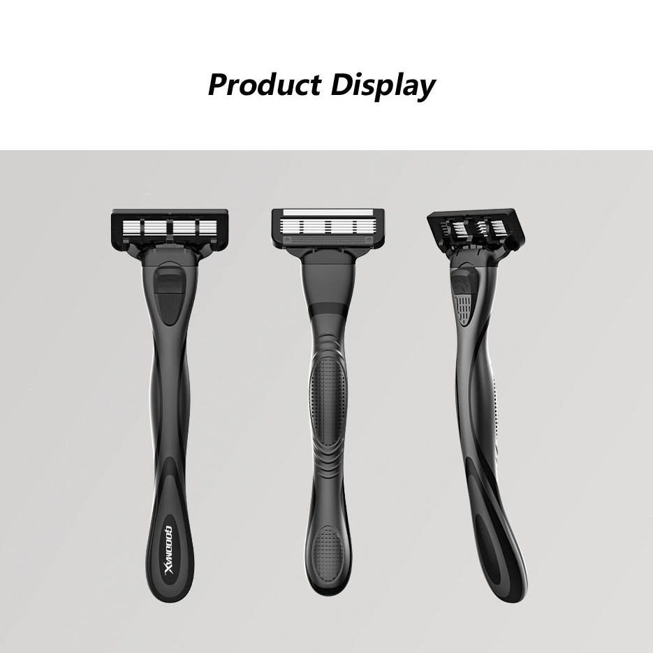 GOODMAX Wholesale High Quality with Refilled Cartridges Six Blades System Shaving Razor for Men