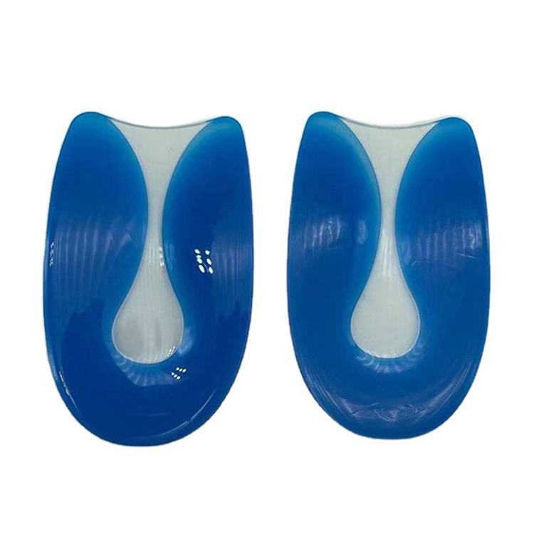 Removable pain relief gel cushion custom comfort half massaging shoe soft heel pad insoles for feet