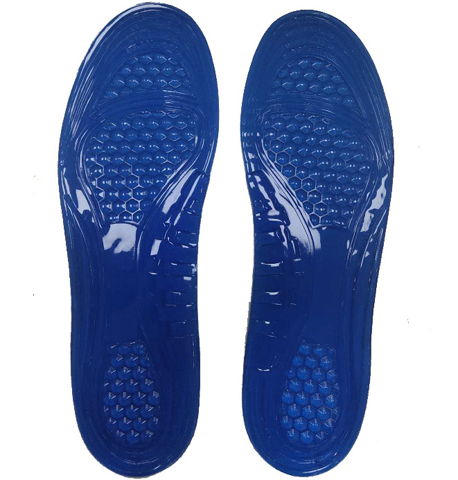 custom comfortable shockproof pain relief soft thin removable anti odor silicone gel massage sport shoe insoles