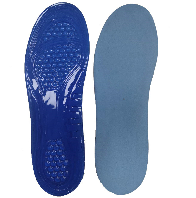 custom comfortable shockproof pain relief soft thin removable anti odor silicone gel massage sport shoe insoles