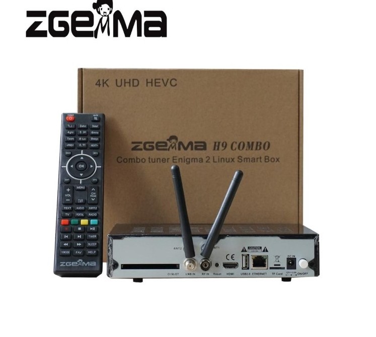 ZGEMMA H9 Combo with CI+ DVB-S2X+DVB-T2/C Dual WIFI Enigma2 Linux 4K Ultra HD 2160p Combo Satellite TV Receiver