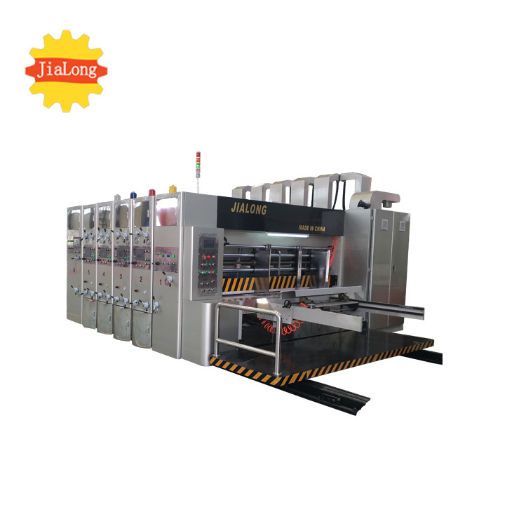 Corrugated cardboard carton box making Machine High Speed Flexo Printing Slotting Die-cutting Machine