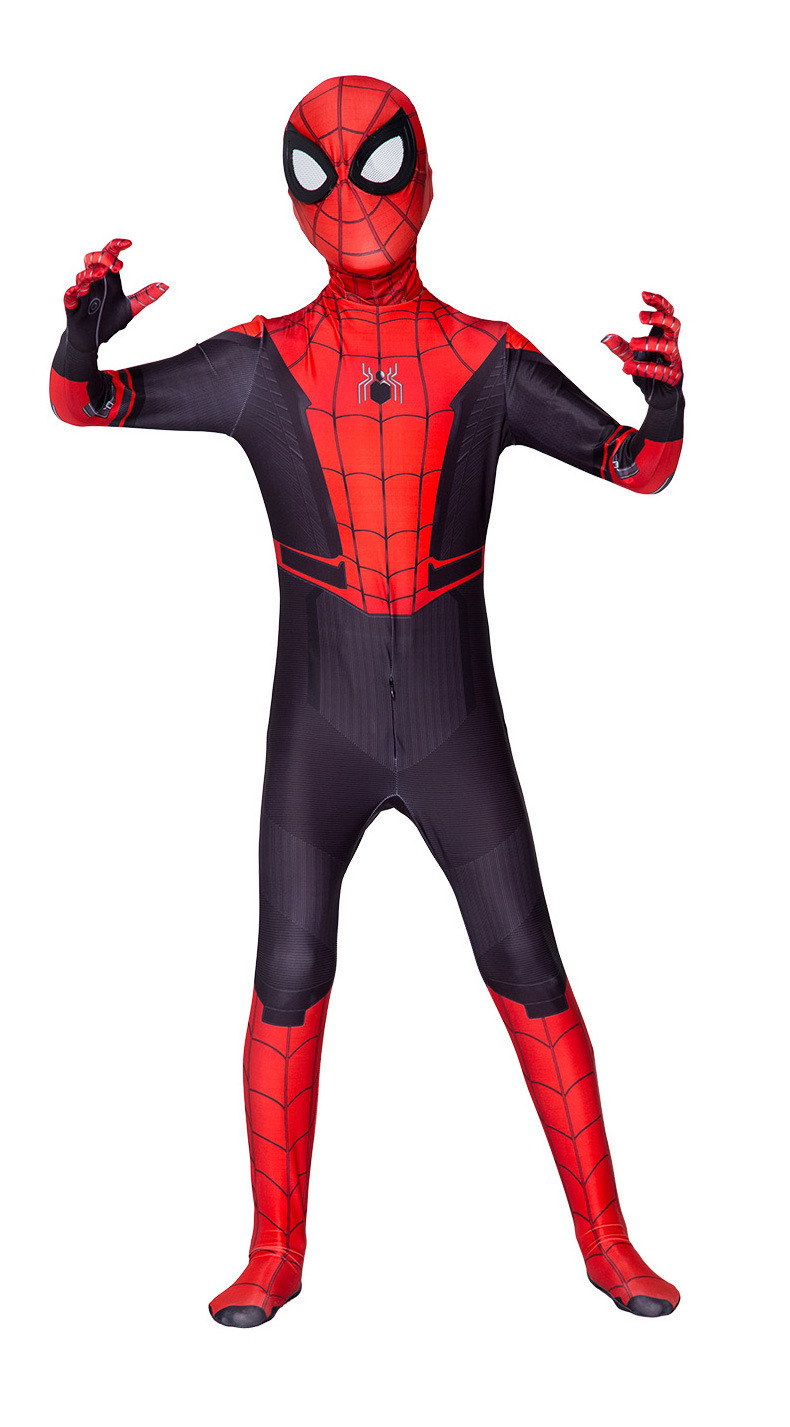 Spider Man Jumpsuit tight Bodysuit Iron Father Son Birthday Party Halloween Boy Black Spiderman Cosplay Costume for Kids